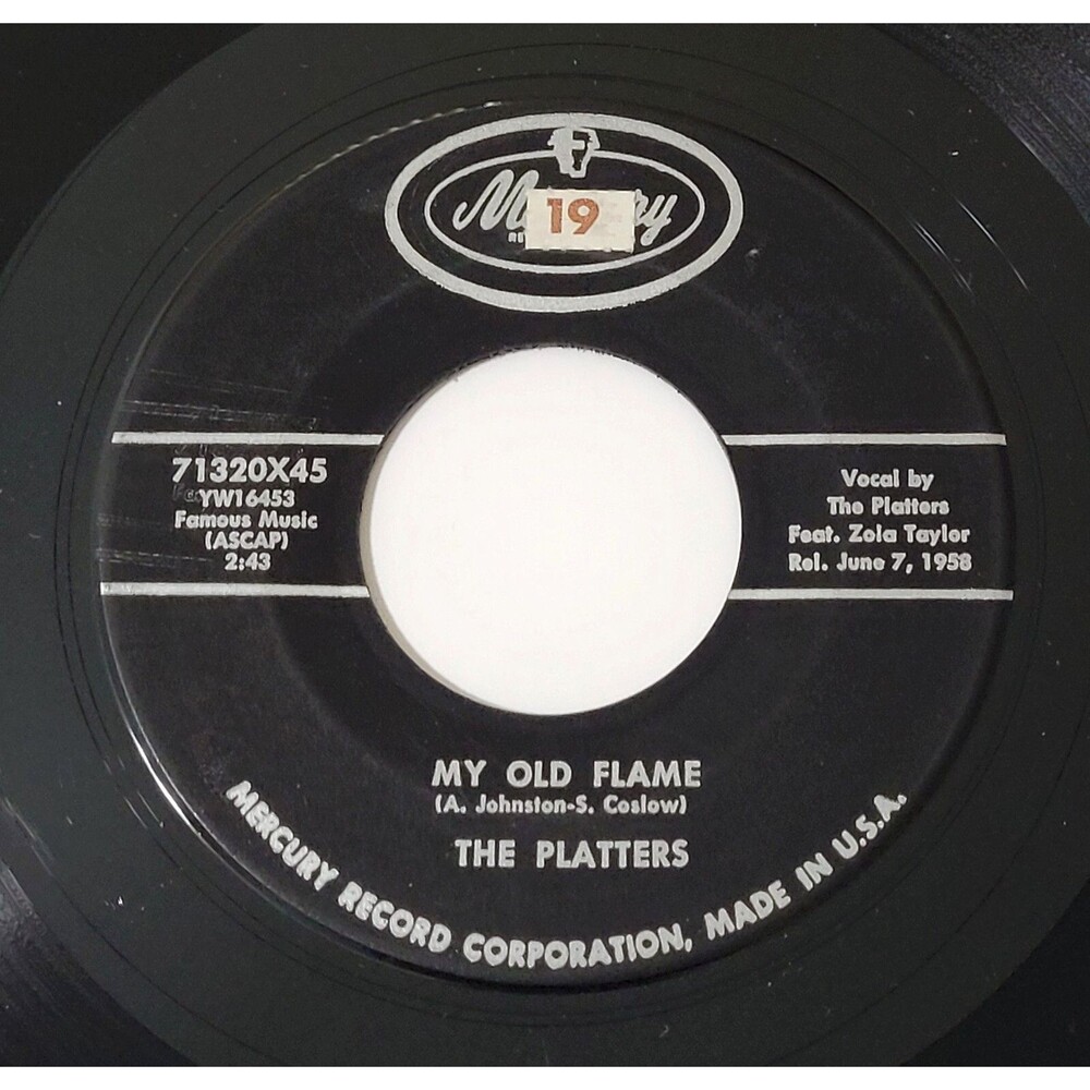 The Platters My Old Flame / You're Making A Mistake 45 RPM Mercury EX 1958 Pop
